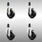 Service Caster 4 Inch 316SS Soft Rubber Wheel Swivel 1-3/8 Inch Expanding Stem Caster Set SCC SCC-SS316EX20S414-SRS-138-4 - alternate 1